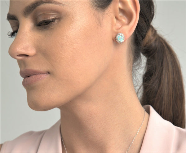 JEWEL Pinnacle Gemstone Dangle Earrings with Pave Diamonds – John