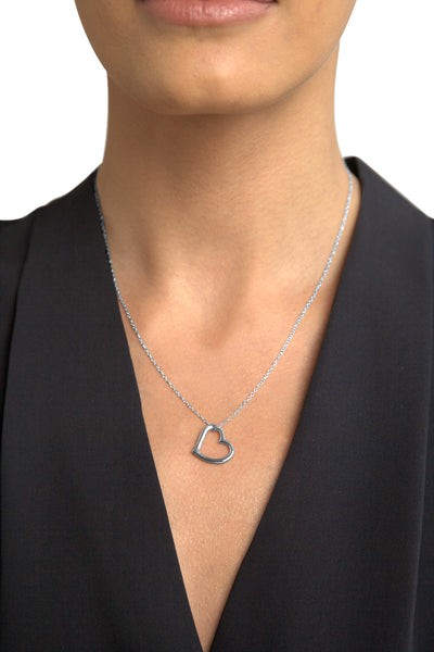 chieko+ ハートネックレス heart necklace silver Heart Pendant | Lux Bond & Green
