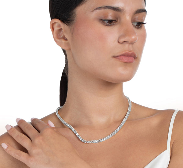 White Topaz Tennis Necklace – Forever Today by Jilco