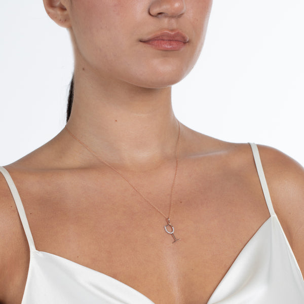 Diamond Wine Glass Pendant – Forever Today by Jilco