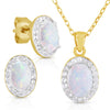 Opal Earrings & Necklace Set