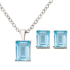Blue Topaz Earring & Necklace Set