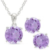 Amethyst Earring & Necklace Set