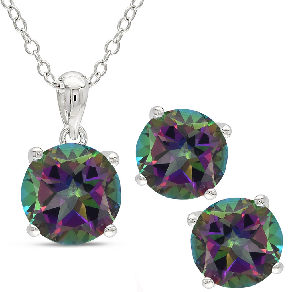 Mystic Topaz Earring & Necklace Set