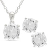 White Topaz Earring & Necklace Set
