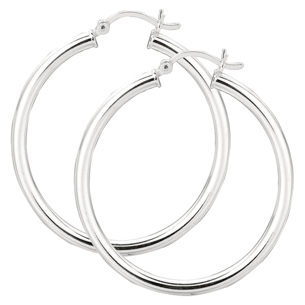 ☆TATIANA☆ Silver 925 glitter hoop earrings EC3008 The Tatiana Hoop Earrings – Everything Oro Jewelry
