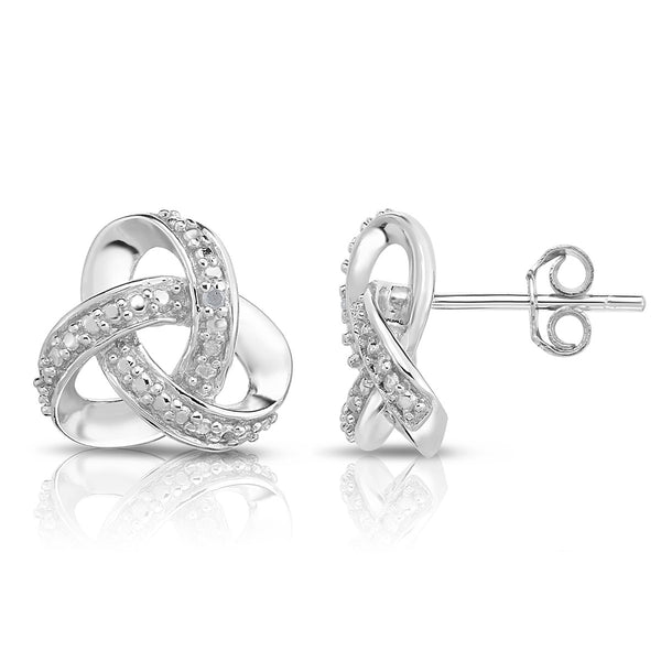 Diamond knot earring Clearance