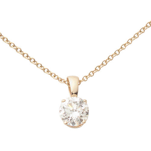 14K Yellow Gold and Diamond V Necklace 1961-43