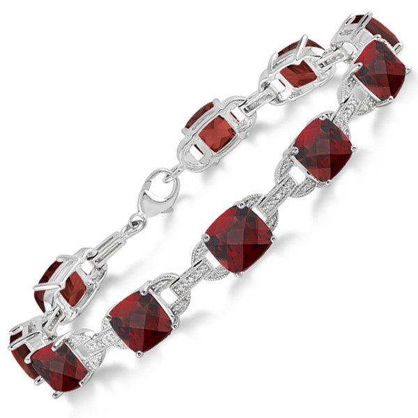 Garnet and diamond bracelet Clearance