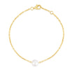 Single Pearl Bracelet Yellow Gold Plated