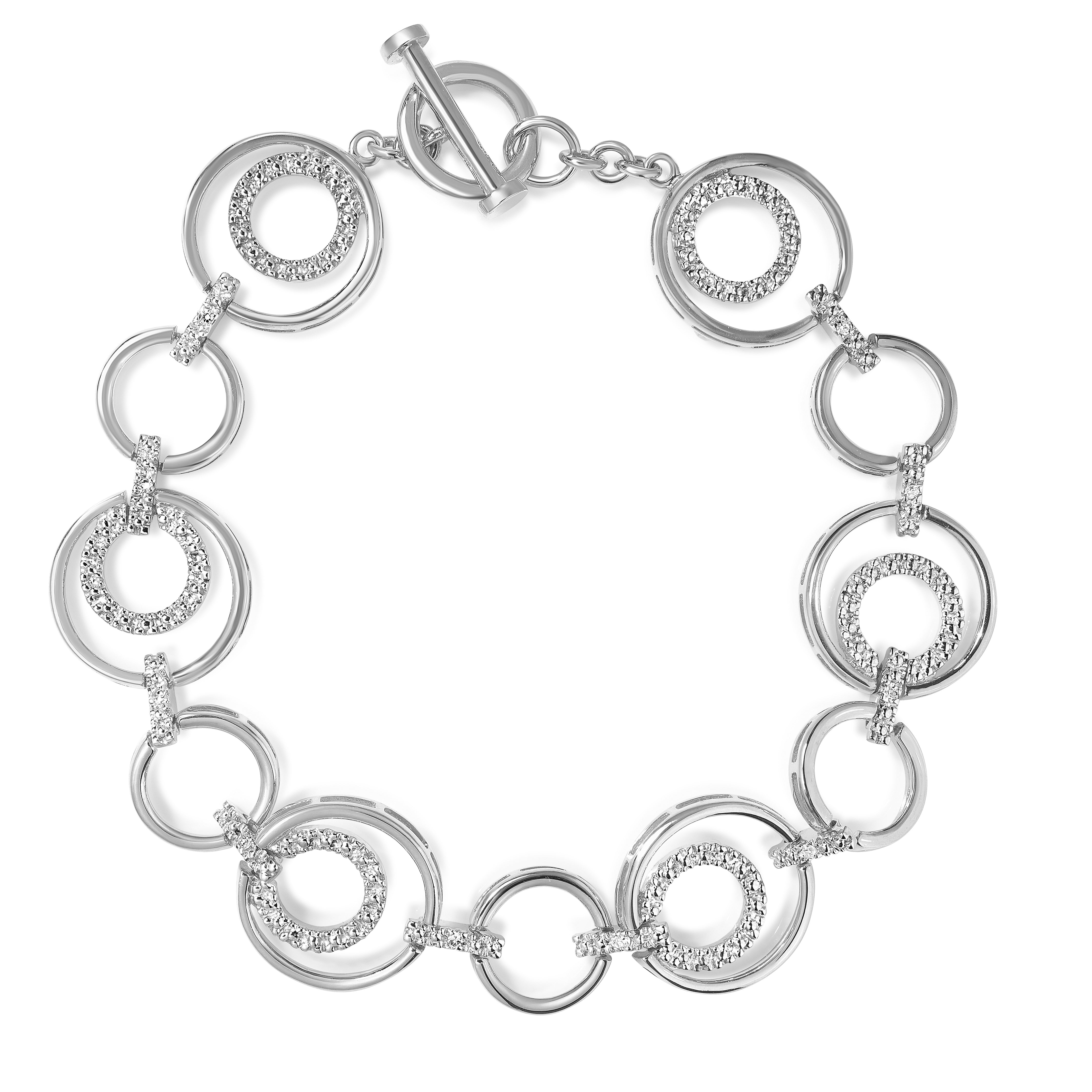 Two-tone Circle 'n Circle Diamond Bracelet – Forever Today