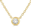 Petite Bezel Set Diamond Necklace