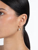 Round White Topaz Earrings