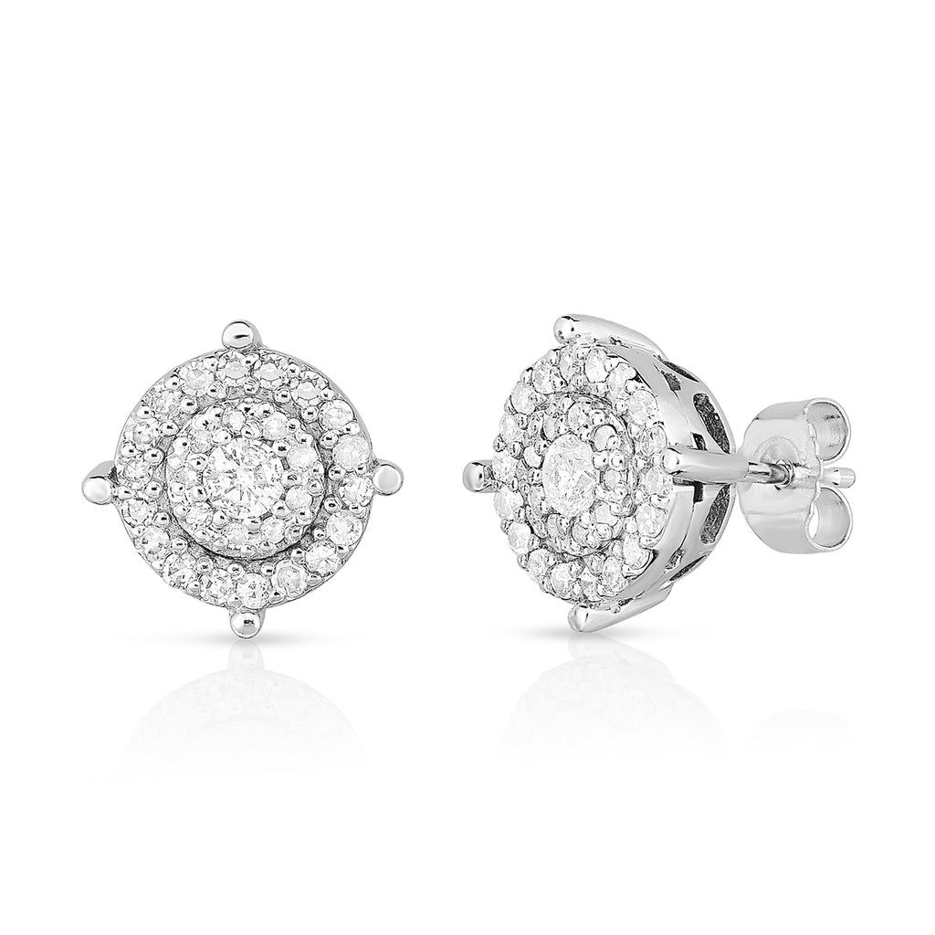 Cluster Diamond Earrings