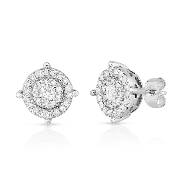 Cluster Diamond Earrings