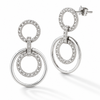 Two-tone Circle 'n Circle Diamond Earrings