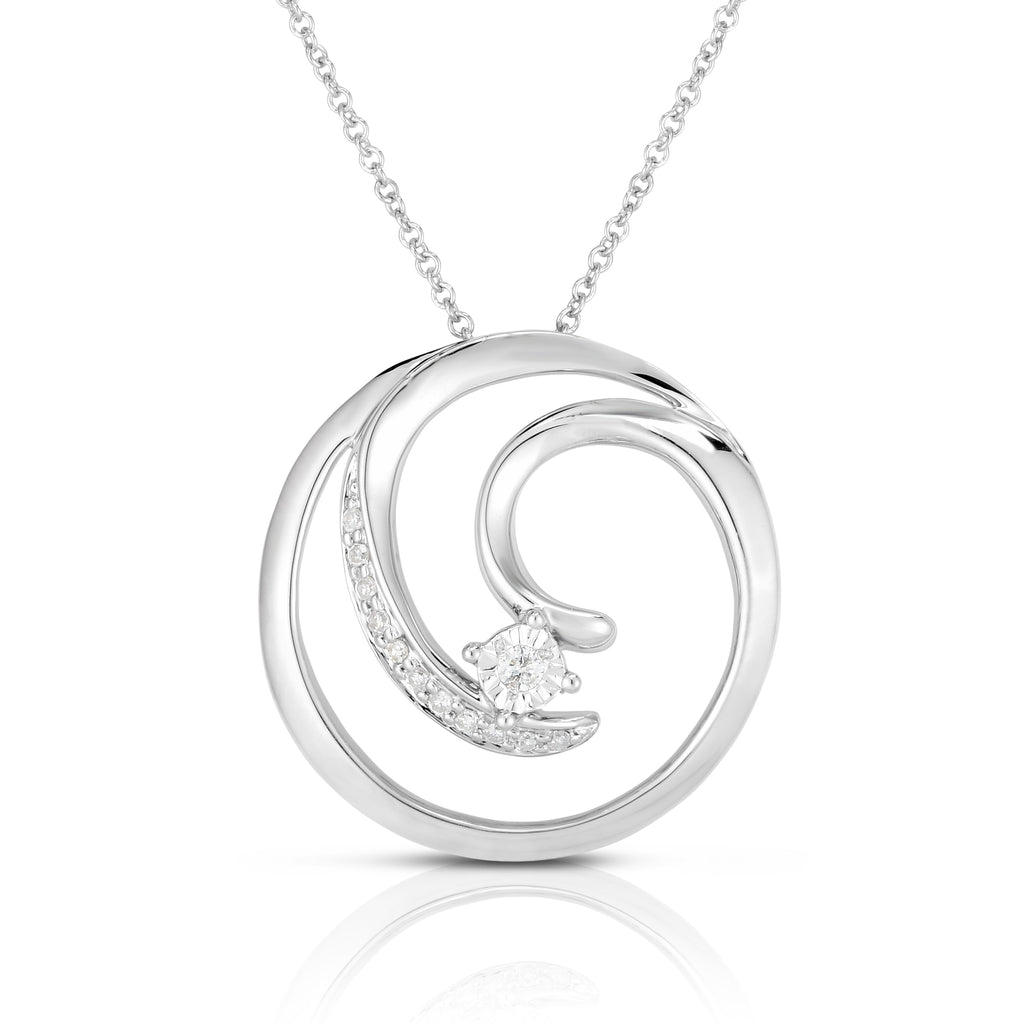 Diamond Swirl Necklace