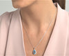 Pear-shaped Blue Topaz Necklace