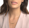Sterling Silver Diamond Bar Necklace - Gold Overlay