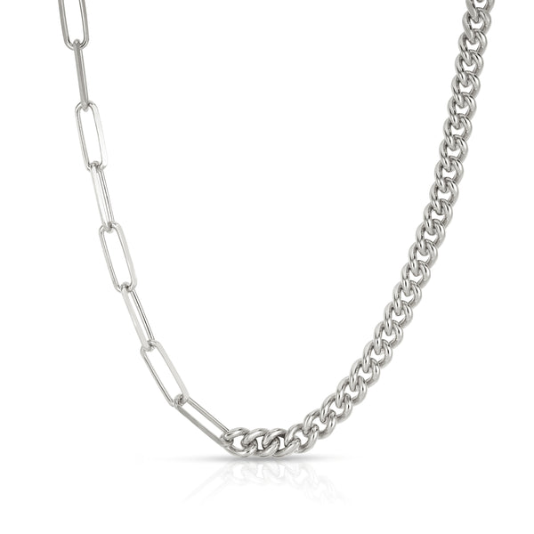 Curb and Paperclip Necklace