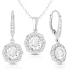 White Topaz Earrings & Necklace Set