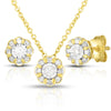 Diamond Earrings and Necklace Set