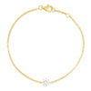 Solitaire White Topaz Bracelet
