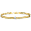 Gold & Diamond Station Bracelet