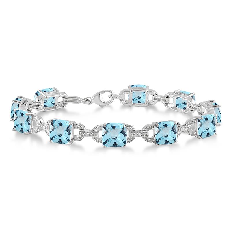 Colorful Gemstone & Diamond Bracelet