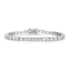 Round White Topaz Tennis Bracelet- Sterling Silver