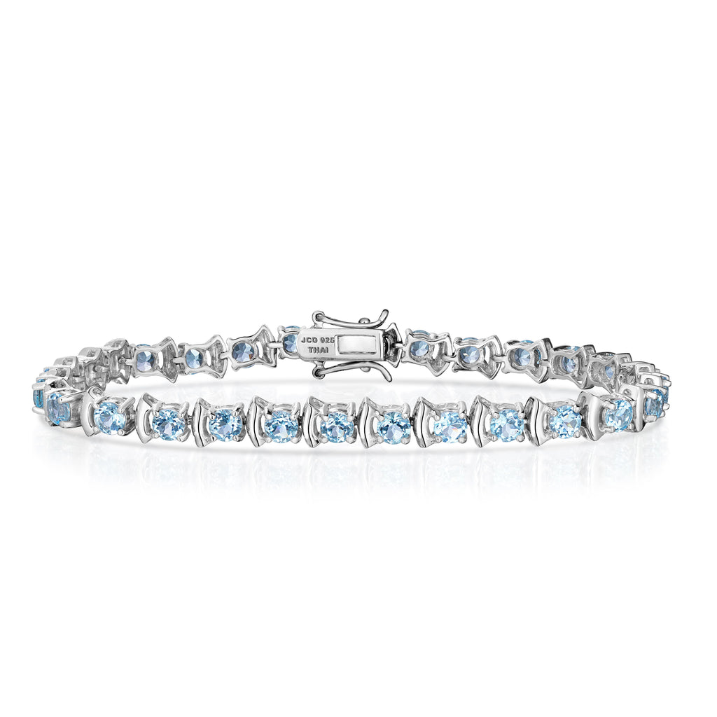 Sterling Silver & Blue Topaz Bracelet