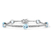 Bezel-Set Topaz & Diamond Bracelet