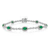 Oval Gemstone & Diamond Bracelet