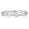 Contemporary Sterling Silver Diamond Bracelet