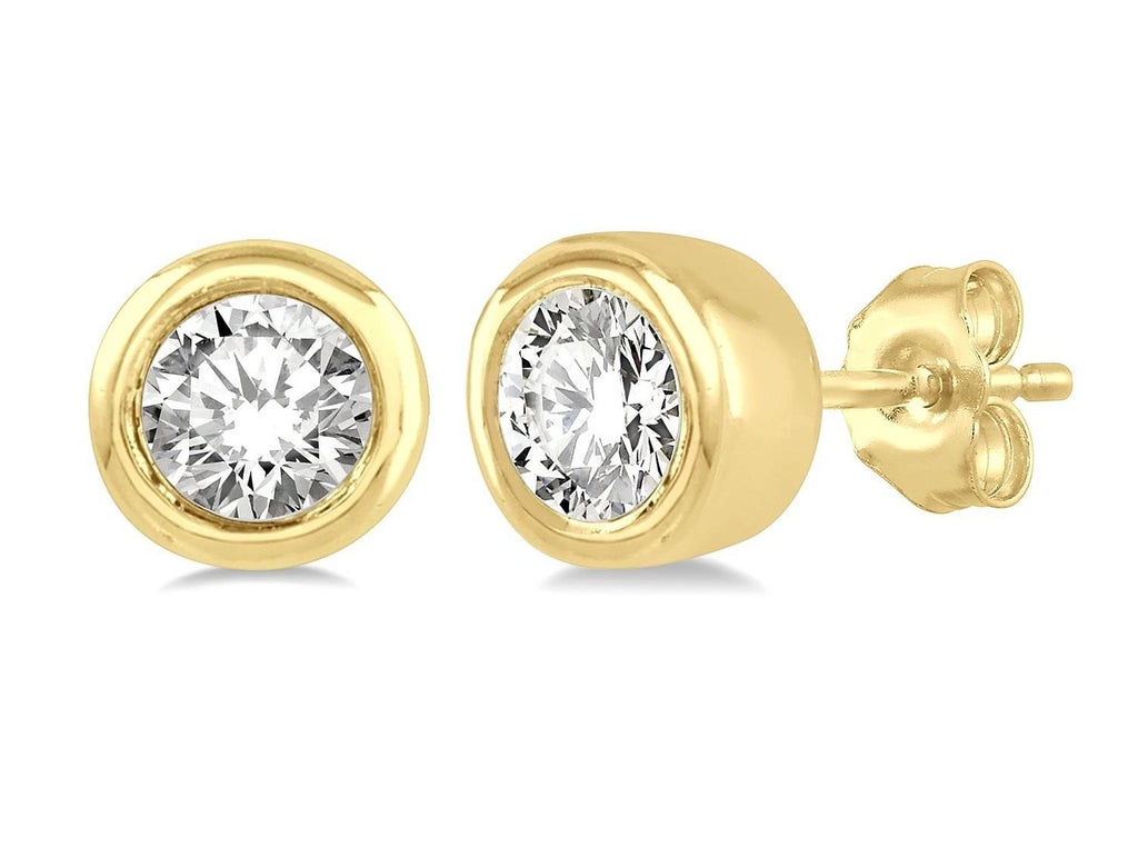 Diamond Bezel Earrings