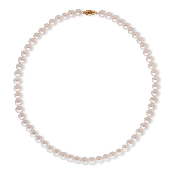 Hand Knotted Cultured Pearl Necklace