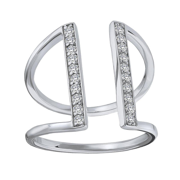Contemporary Diamond Cuff Ring
