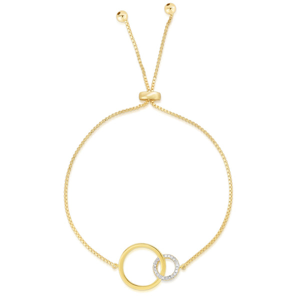 Diamond Circle Link Design Bracelet