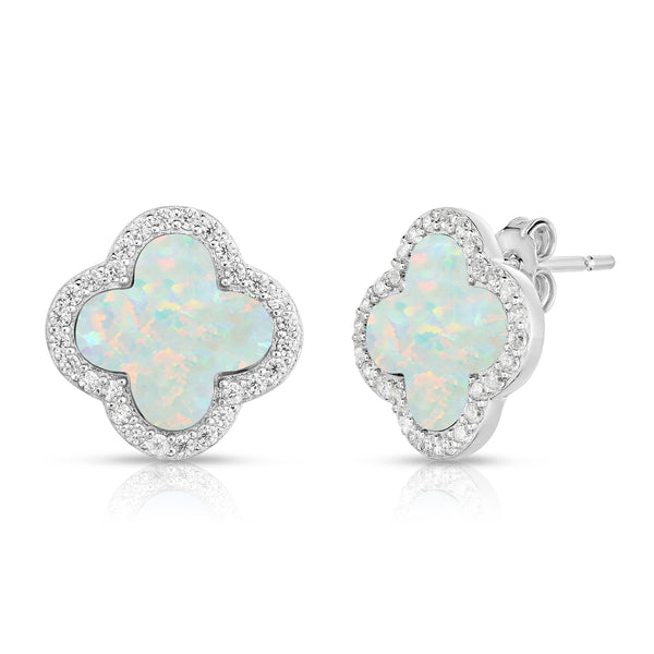 Clover Opal-and-White-Sapphires