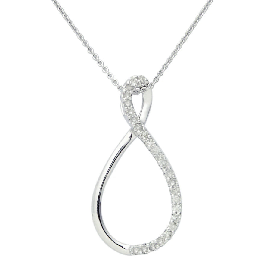 Infinity Diamond Necklace - 10k Gold