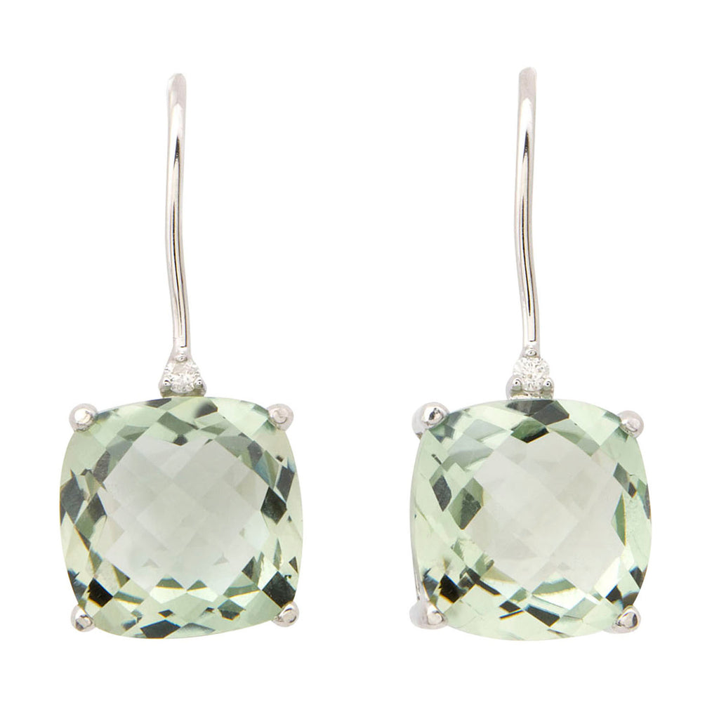 Green Amethyst Diamond Earrings – Forever Today by Jilco