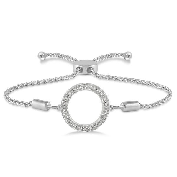 Diamond Circle of Life Bolo Bracelet