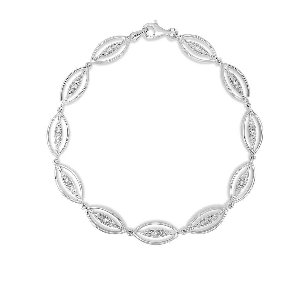 Sterling Silver Leaf Bracelet