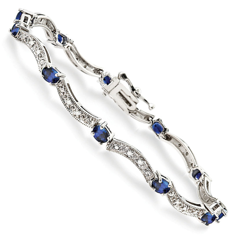 Diamond & Sapphire Bracelet