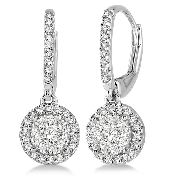 Diamond Halo Cluster Earrings – Forever Today by Jilco