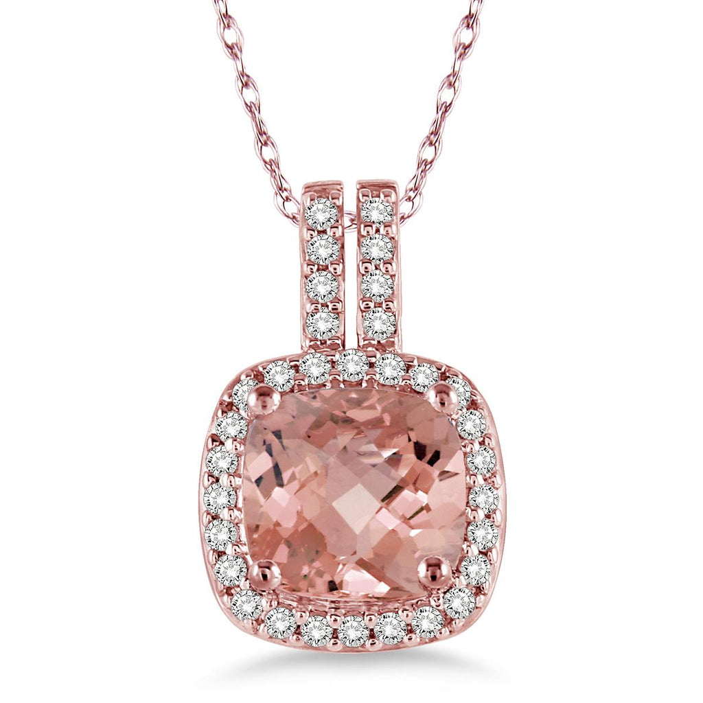 Contemporary Diamond & Morganite Necklace – Forever Today by Jilco