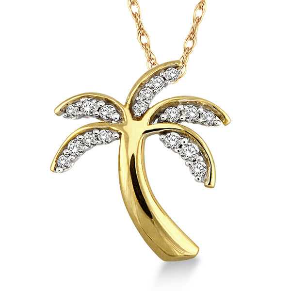 10k Gold Palm Tree Necklace