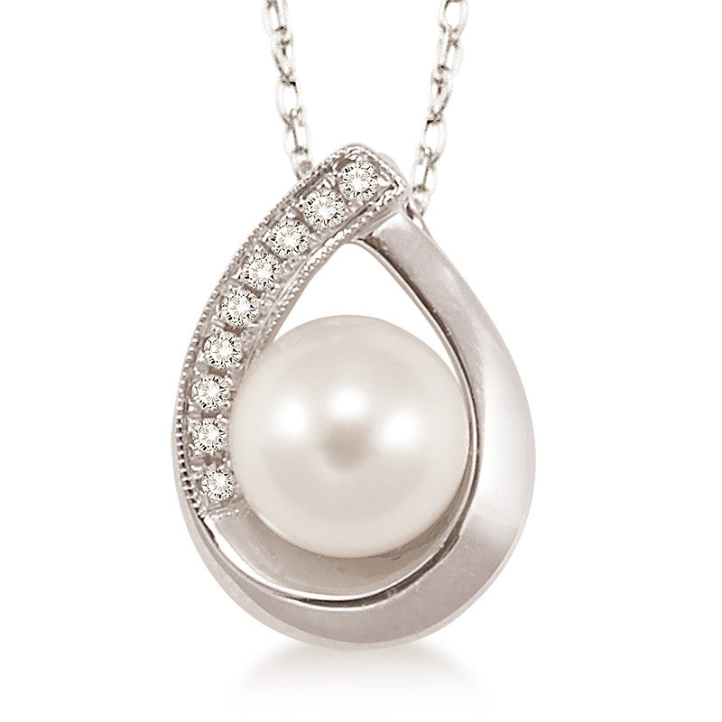 Pearl and diamond necklace designs Clearance