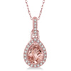 Morganite Tear Drop Necklace
