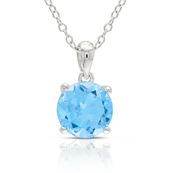 Classic Solitaire Gemstone Necklace